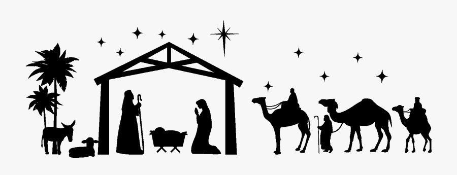 Nativity Scene Manger Christmas Nativity Of Jesus Clip - Nativity Scene No Background, Transparent Clipart