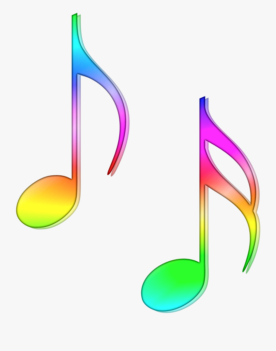 Notes Clipart Music Score - Colorful Clip Art Musical Notes, Transparent Clipart