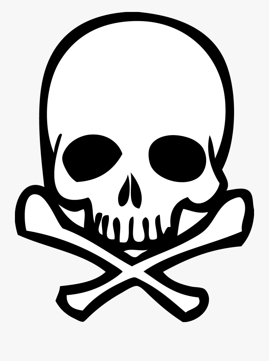 Skulls And Bones Clipart - Skull Face Simple Drawing, Transparent Clipart