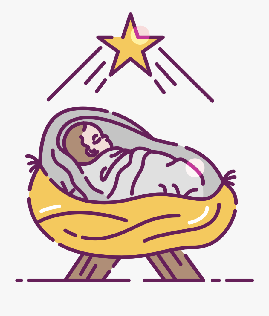 Chismas Art Baby Jesus, Transparent Clipart