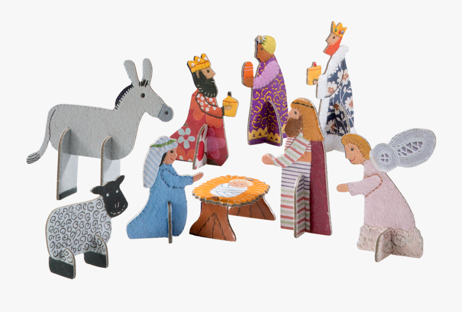 Nativity Scene - Craft Donkey Nativity Scene, Transparent Clipart