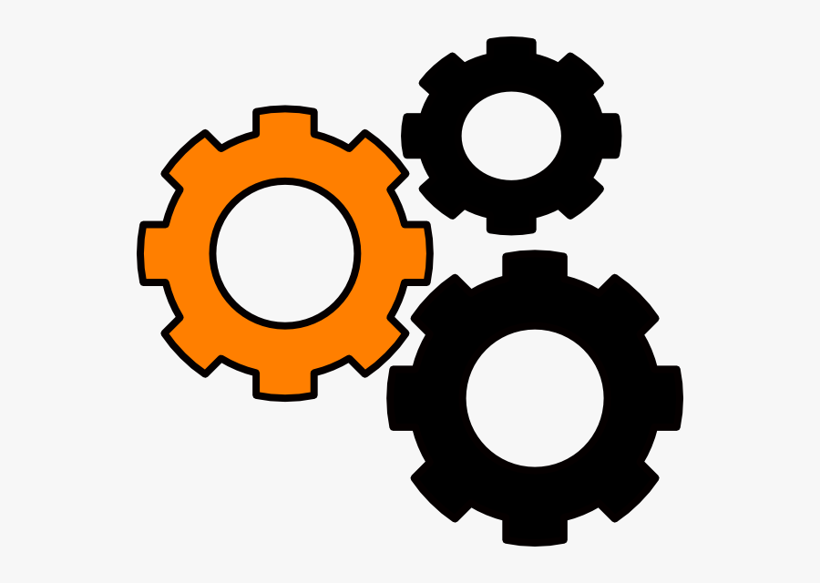 Gears Orange Clip Art At Clker - Cog Wheel, Transparent Clipart