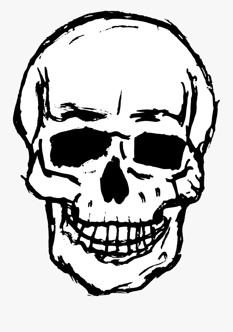 Clip Art Skeleton Skull Clip Art - Drawn Skull Png, Transparent Clipart