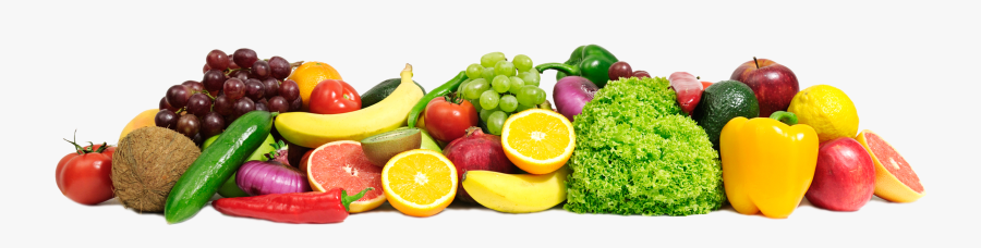 Healthy Food Png - Fruits And Vegetables Line, Transparent Clipart