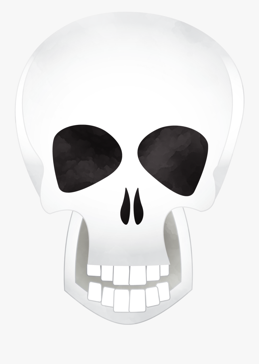 Clipart Skull White M - Transparent White Skull Clip Art, Transparent Clipart