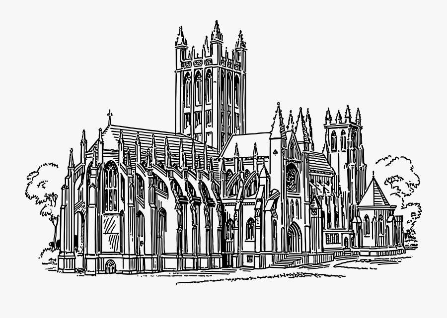 Building,medieval Architecture,monochrome Photography - Gothic Church Png, Transparent Clipart