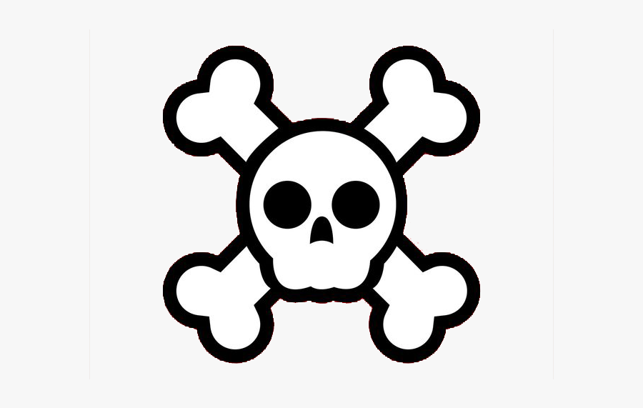 Skull And Crossbones Cartoon Clip Art - Cute Skull And Crossbones, Transparent Clipart