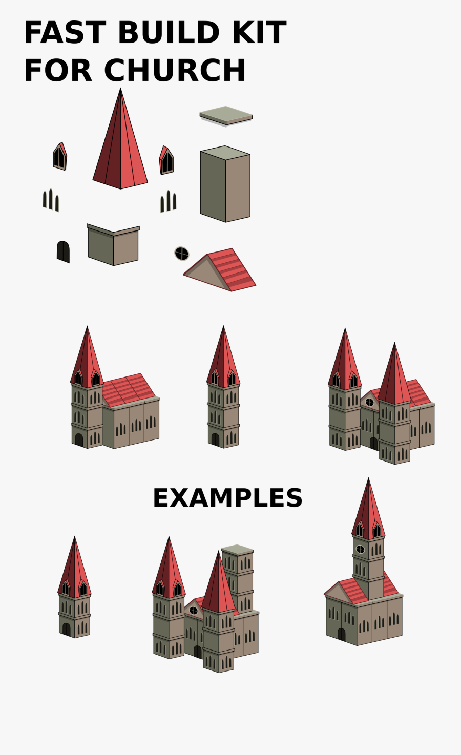 Fast Built Kit For Church Clip Arts - House, Transparent Clipart