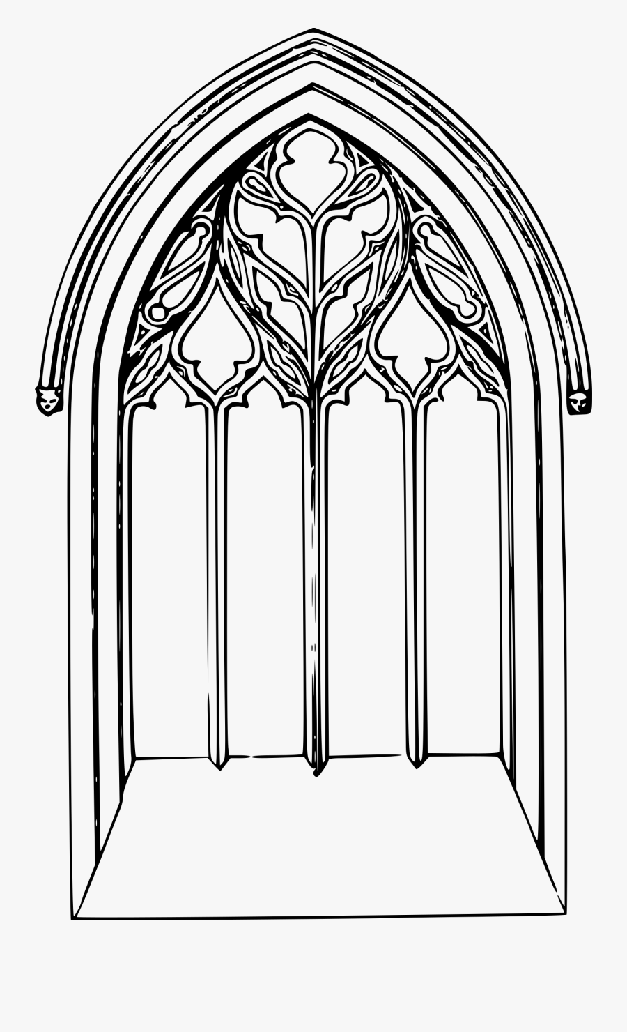 Church Window - Church Window Clipart Black And White, Transparent Clipart