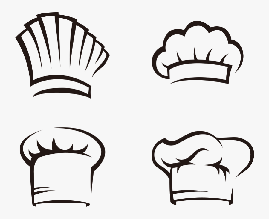 Transparent Chef Hat Clip Art - Transparent Background Cartoon Black Chef Hat, Transparent Clipart