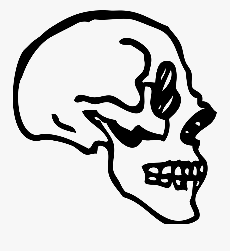 Skull Profile Svg Clip Arts - Skull Profile Transparent, Transparent Clipart
