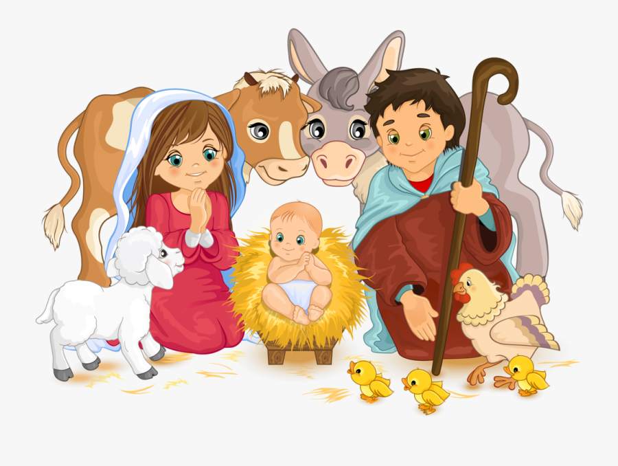 Manger Clipart Merry Christmas - Nacimiento De Jesus Animado, Transparent Clipart