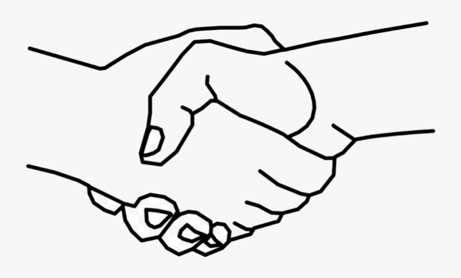 Hand Logo Clipart Shake Hands Shaking Drawing Free - Kansas Nebraska Act Drawing, Transparent Clipart