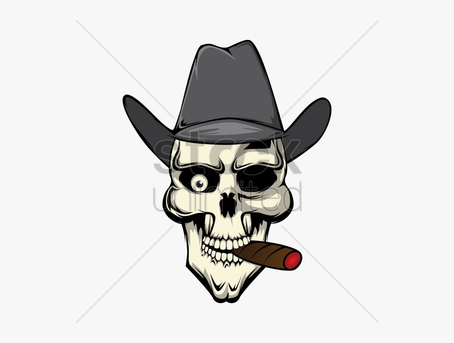 Skull Smoking Vector Clipart Skull Clip Art - Skull Smoking Cigar Png, Transparent Clipart