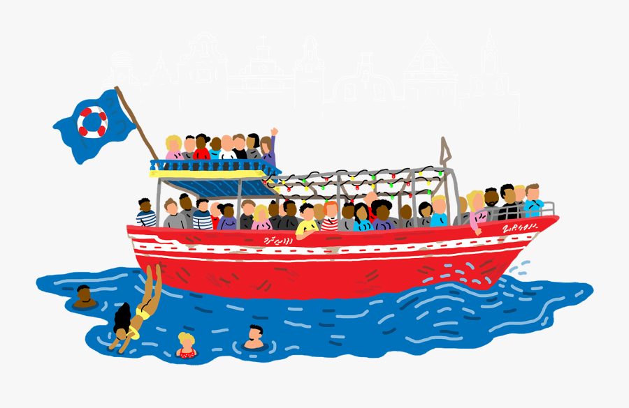 Cruise Clipart Boat Ride ~ Frames ~ Illustrations ~ - Boat Tour Clip Art, Transparent Clipart