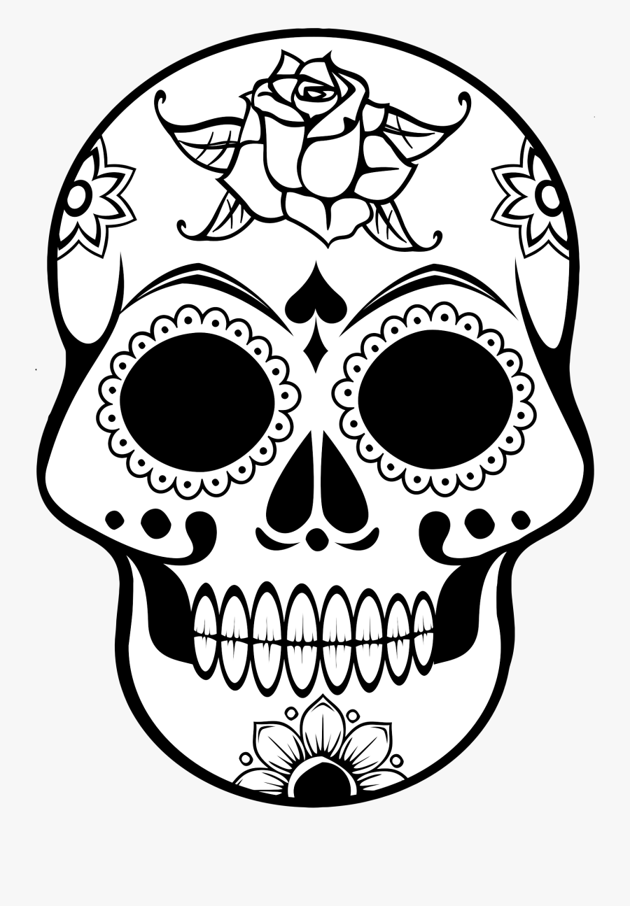 Transparent Skull Clip Art - Skull Line Art Png, Transparent Clipart