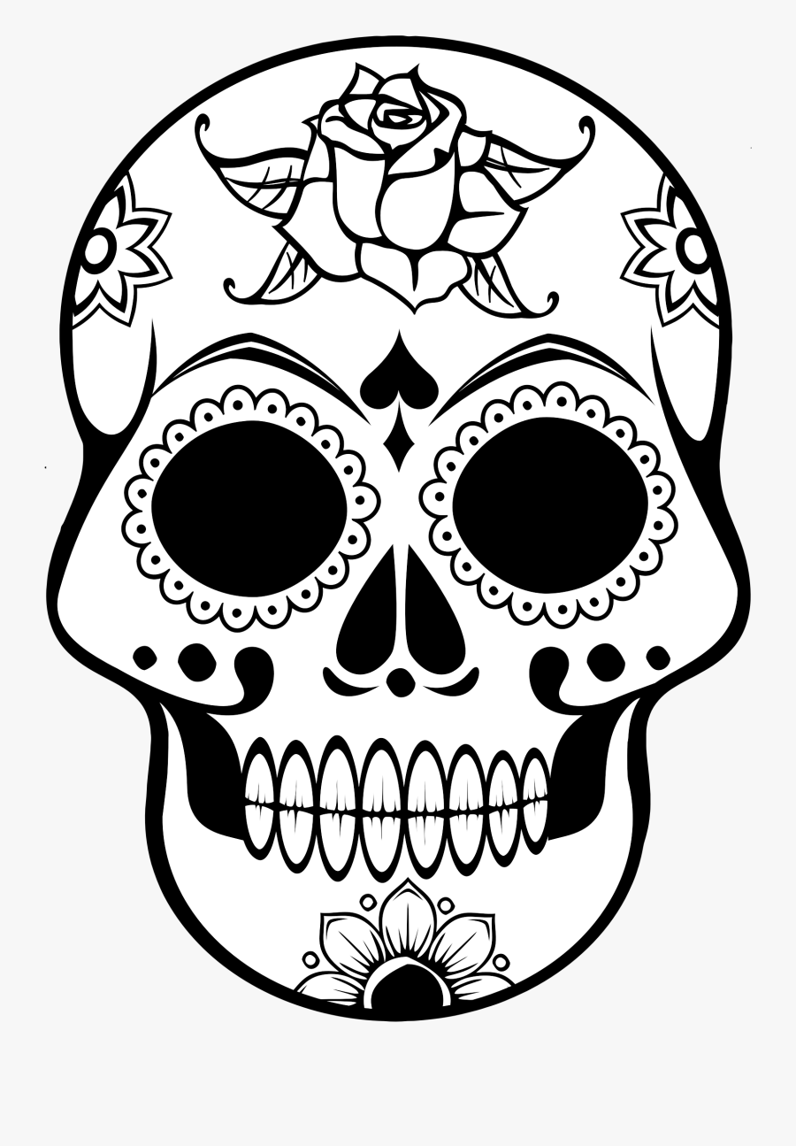 Transparent Skull Clip Art - Skull Line Art Png , Free Transparent