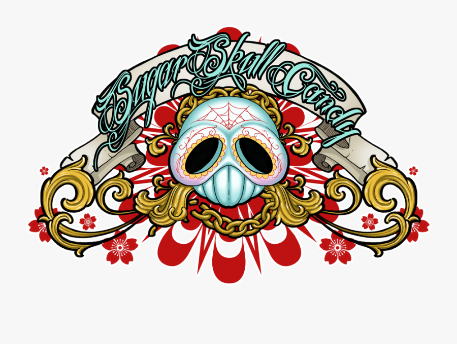 Calavera Skull Logo Clip Art - Sugar, Transparent Clipart
