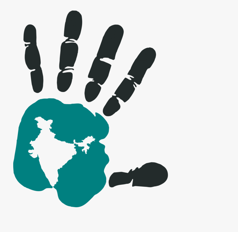 Helping Hand Foundation - Black And White Hand Palm, Transparent Clipart