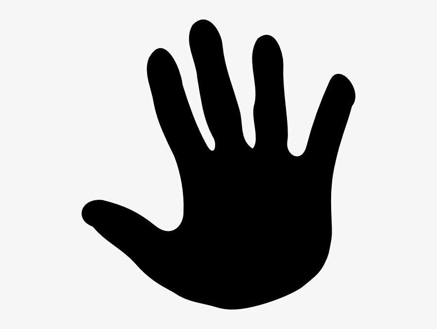 Hand Print Clipart - Hand Clip Art Black, Transparent Clipart