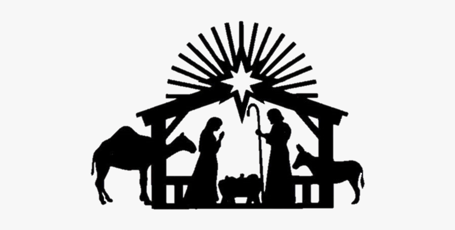 Black & White Nativity , Free Transparent Clipart - ClipartKey