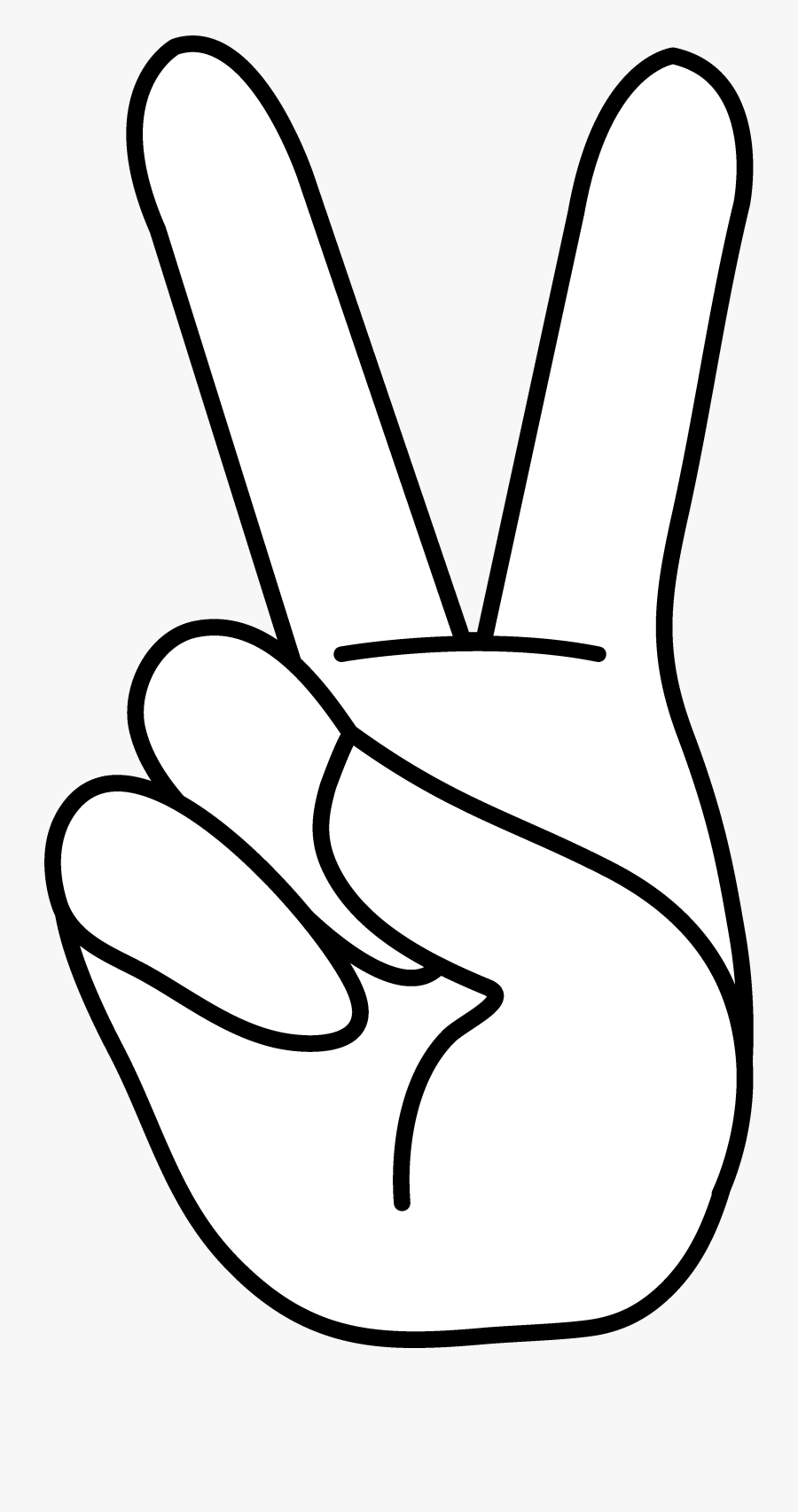 Peace Sign Peace Hand Sign Line Art Bodies 2 And Clip - Finger Peace Sign Clipart, Transparent Clipart