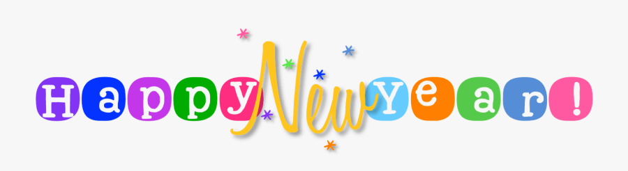 Happy New Year Free Clipart - Happy New Year Text Png, Transparent Clipart