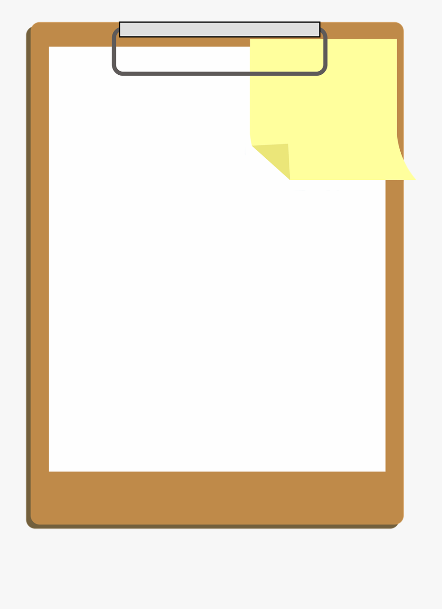 Clipart, Clipboard, Design, Paper, Icon, Note, White - Clipboard With Paper Clipart, Transparent Clipart