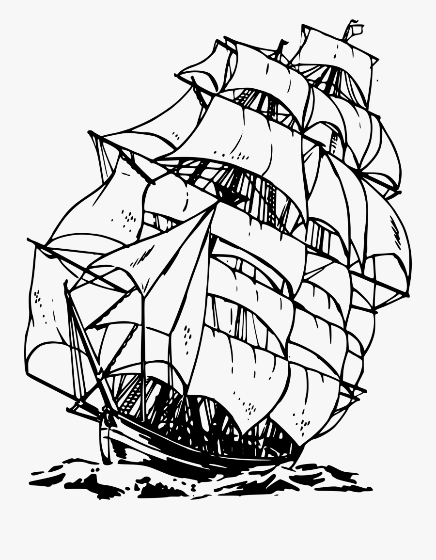 Pirate Ship Clipart Black And White Clipart Panda Free - Pirate Ship Clipart Black And White, Transparent Clipart