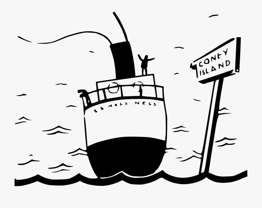 Cruise Ship Silhouette Png, Transparent Clipart