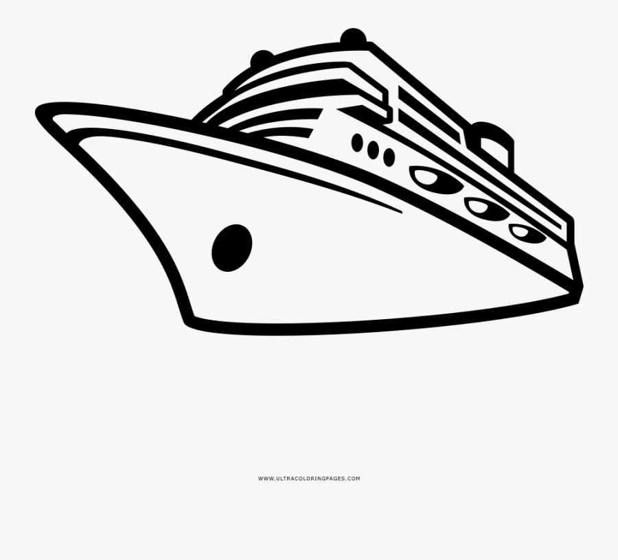 Cruise Ship Coloring Page - Disegno Nave Da Crociera, Transparent Clipart