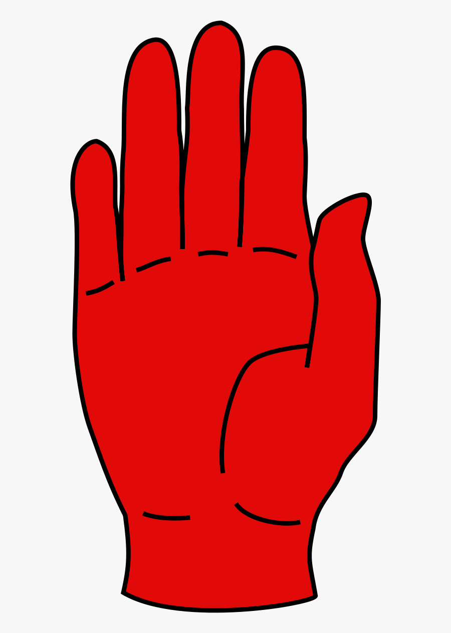 Red Hand Of Ulster - Červená Ruka, Transparent Clipart
