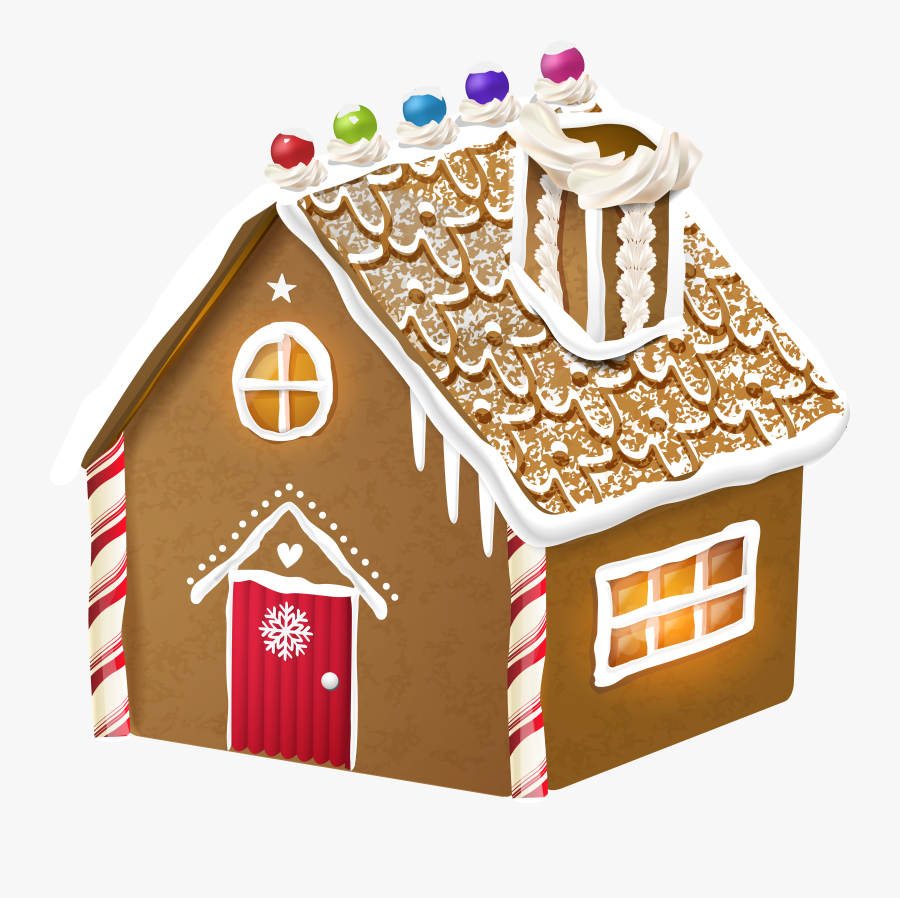 Looking In The Gingerbread House Clipart - Winter Gingerbread House Png, Transparent Clipart