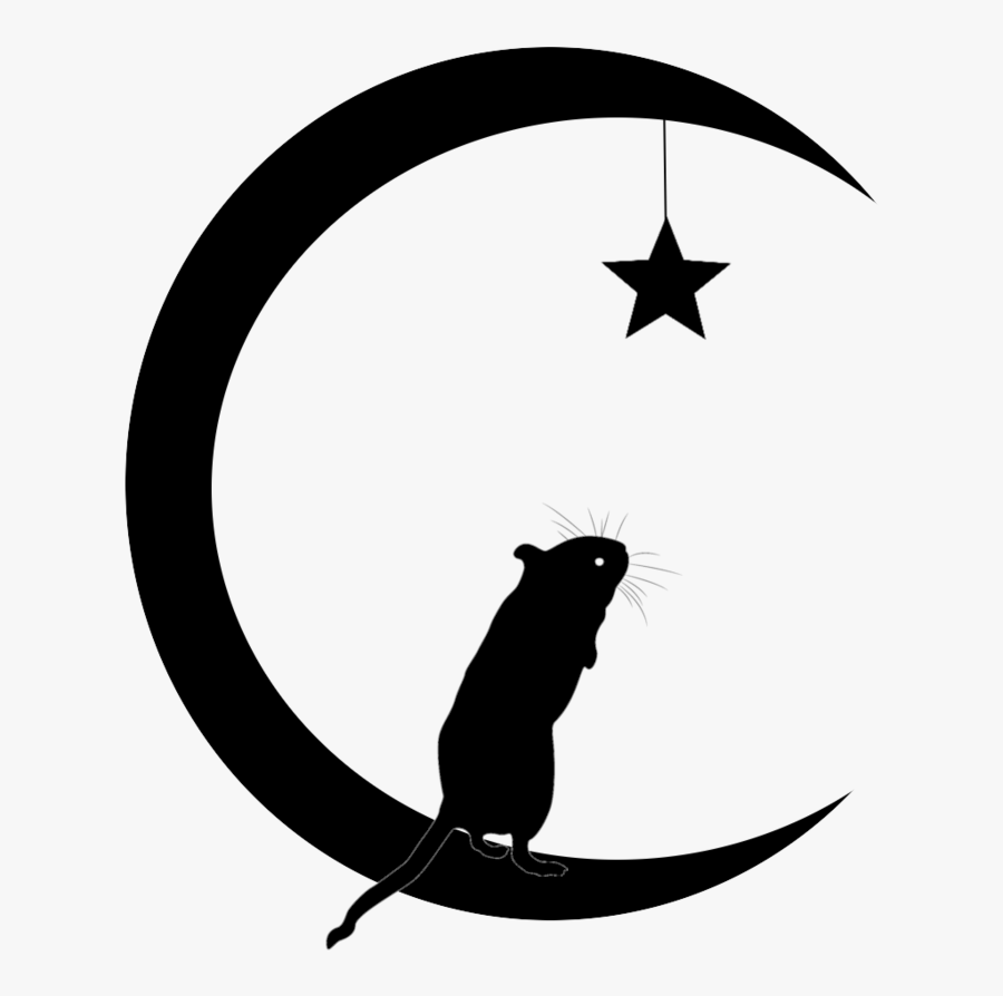 Moon And Stars Clip Art - Man In The Moon Silhouette, Transparent Clipart