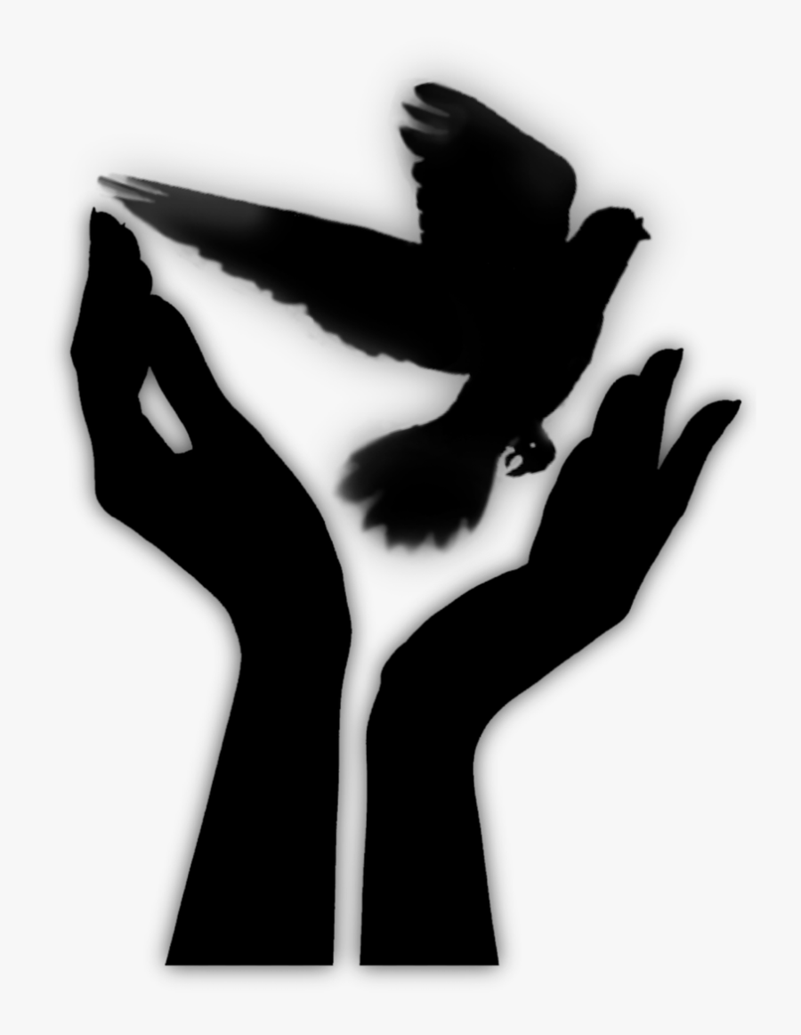 Hand, Bird, Release, Sticker, Clipart - Hand Bird Silhouette, Transparent Clipart