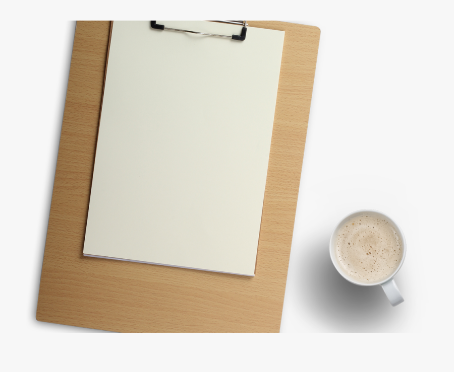 Wood Clipboard And Coffee Cup Png Image - Clipboard, Transparent Clipart