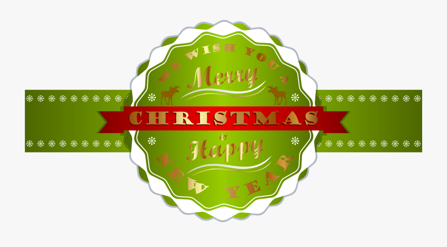 Merry Christmas And Happy New Year Label Png Clipart - Christmas Day, Transparent Clipart