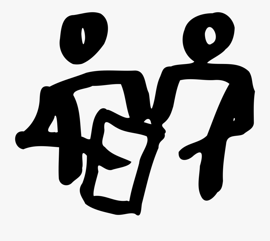 Human Behavior,silhouette,area - Two People Png, Transparent Clipart