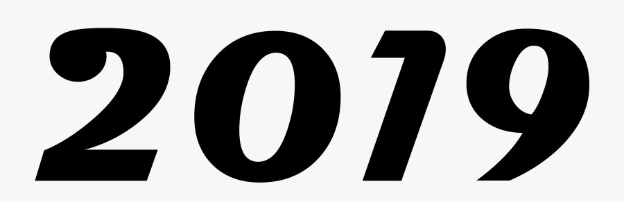 Happy New Year Font Png - 2019 White Background Png, Transparent Clipart