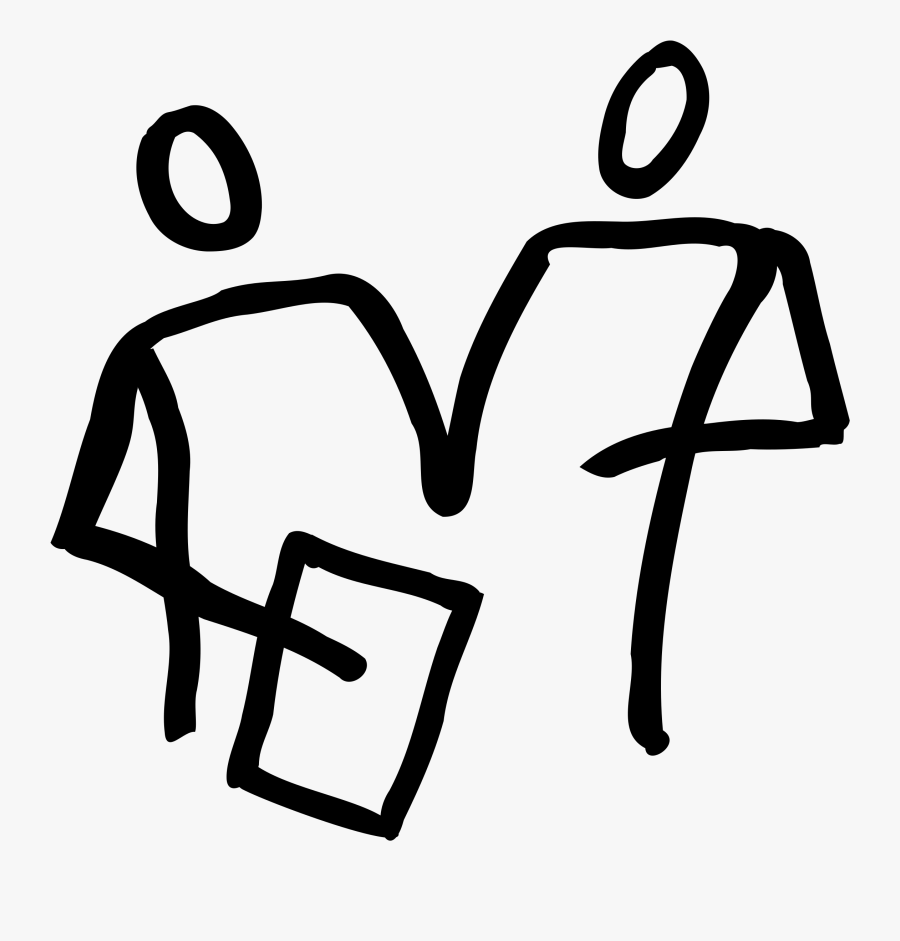 2 People Looking At A Clipboard Clip Arts - Two People Clip Art, Transparent Clipart