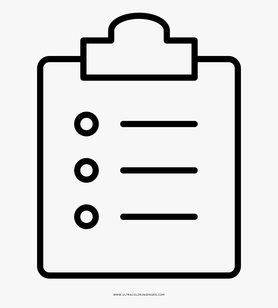 Clipboard Coloring Page, Transparent Clipart