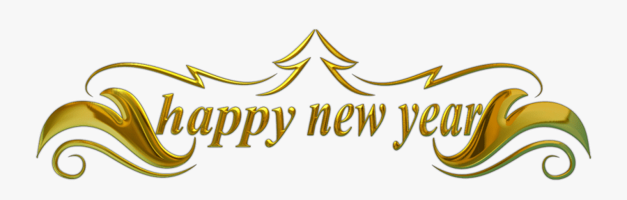 Clipart Happy New Year - Happy New Year Text Png, Transparent Clipart