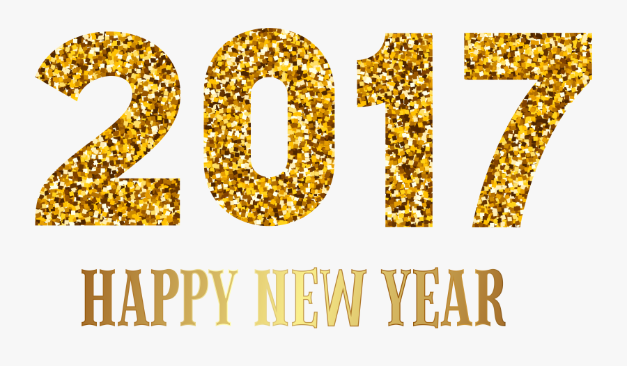 Happy New Year 2017 Text Png, Transparent Clipart