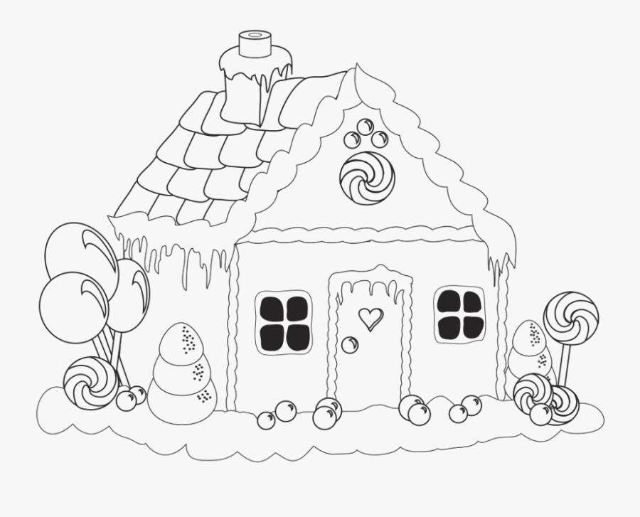 Thumb Image - Gingerbread House Drawing Easy, Transparent Clipart