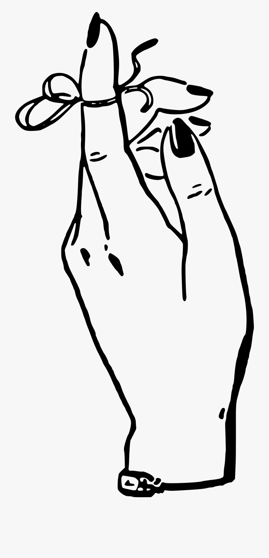 Clipart - Black String On Finger, Transparent Clipart