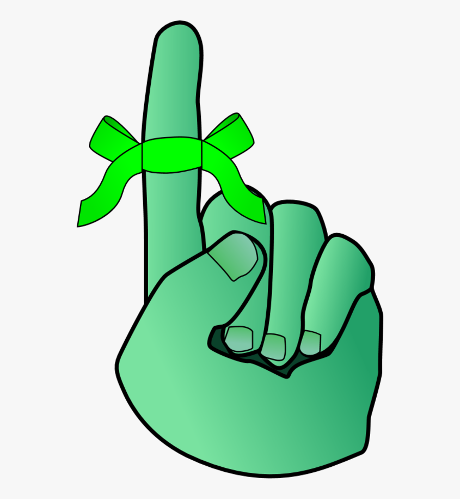 Finger Tied With A Bow Tie - Remind Clipart, Transparent Clipart