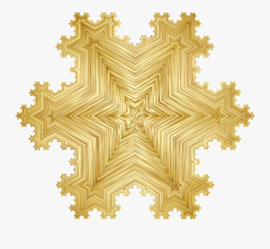 Symbol,symmetry,fractal Geometry Of Nature - Snowflake Fractal Koch, Transparent Clipart