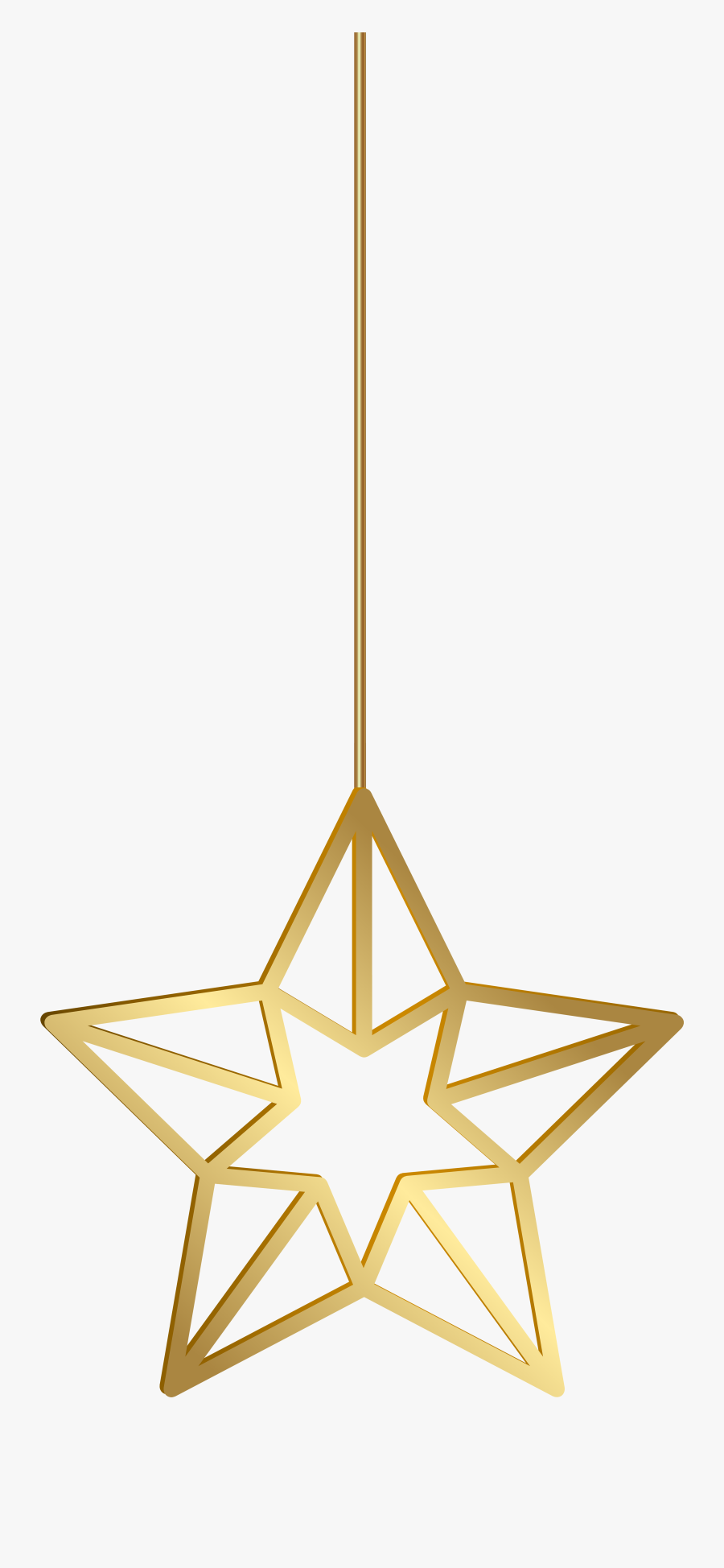 Hanging Star Gold Transparent Png Clip Art - Transparent Hanging Gold Stars, Transparent Clipart
