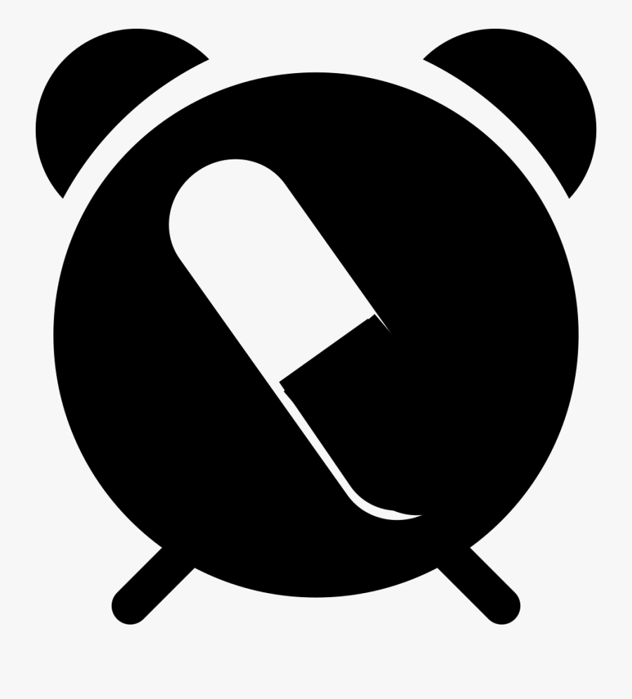 Transparent Medication Clipart Black And White - Icon Of Medicine Reminder, Transparent Clipart