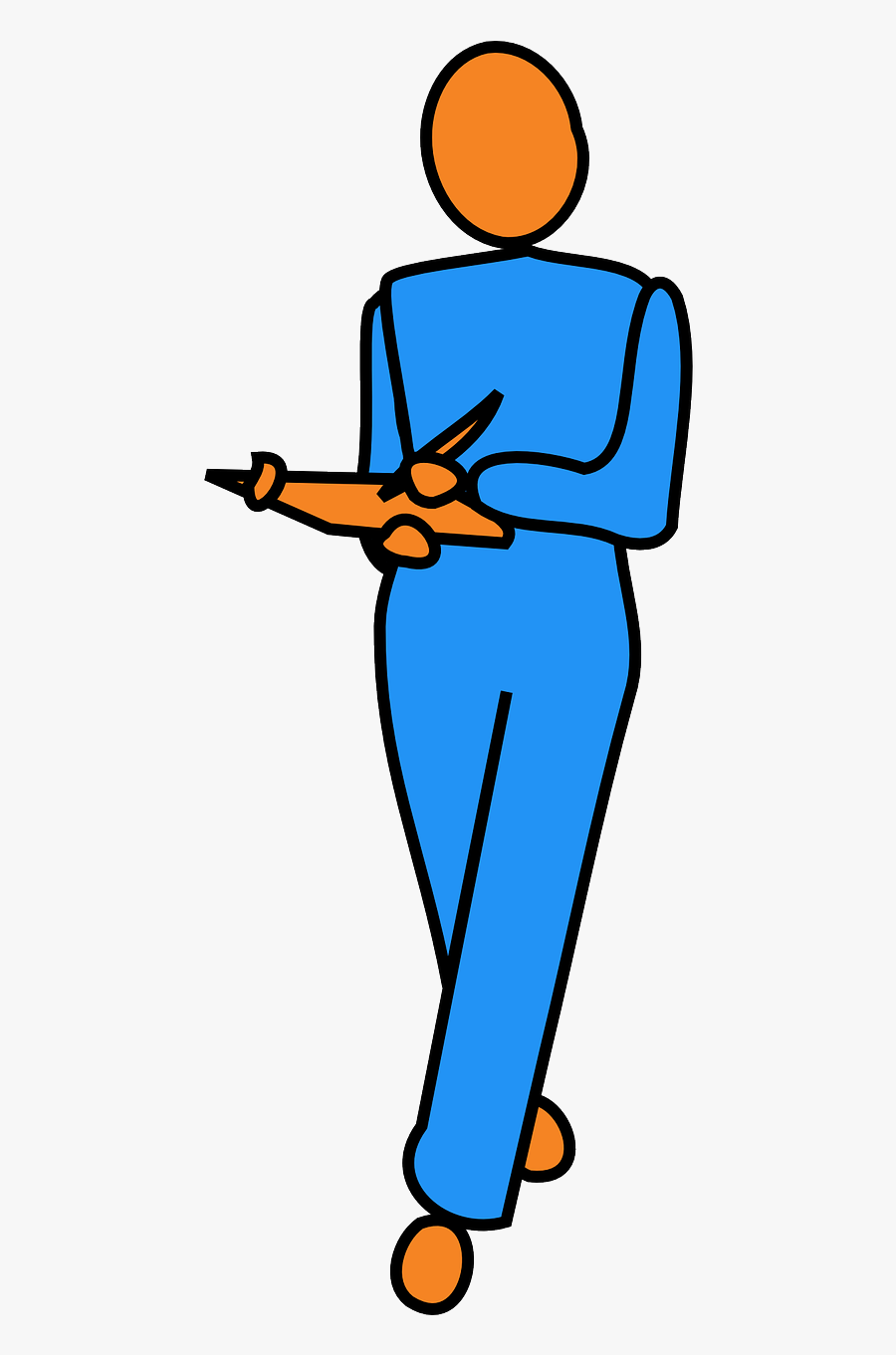 Walking Cartoon With Clipboard, Transparent Clipart